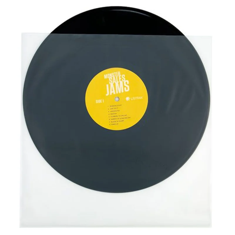 100 Frosted Inner Album Sleeves 12 1/16" x 12" + 1/8" Lip