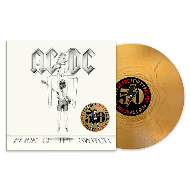 AC/DC - Flick Of The Switch (AC/DC 50 Reissue with Print Insert) - LP - 180g Gold Nugget Vinyl