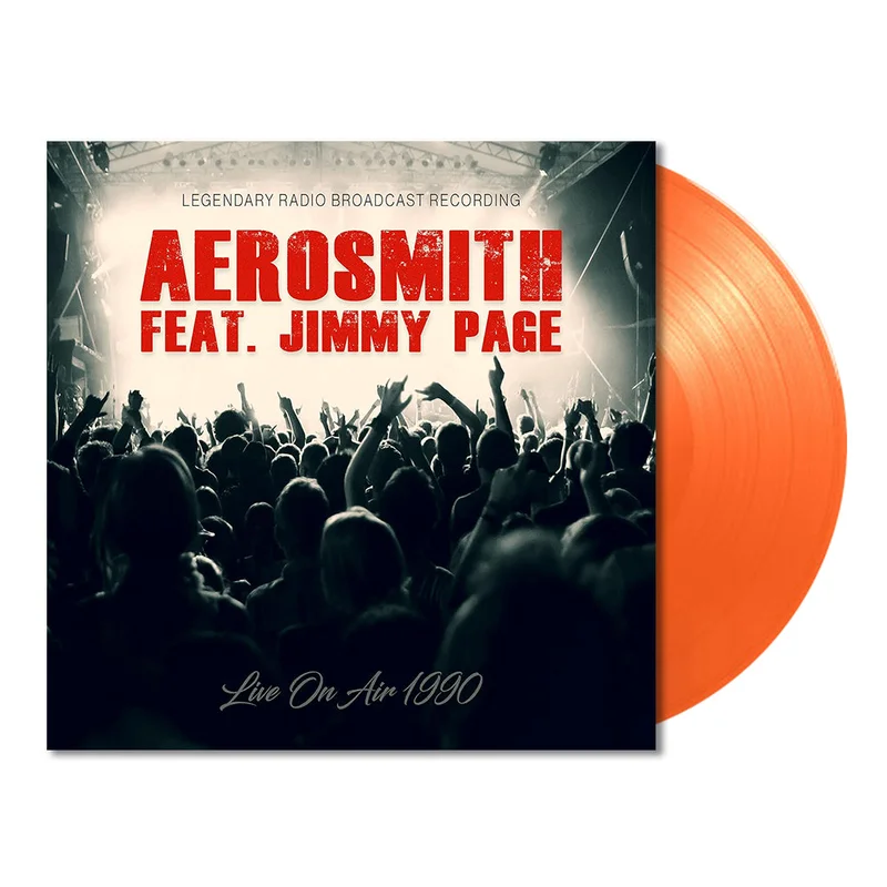 AEROSMITH FEAT. JIMMY PAGE - Live On Air 1990 (Legendary Broadcast Recording) - LP - Orange Vinyl