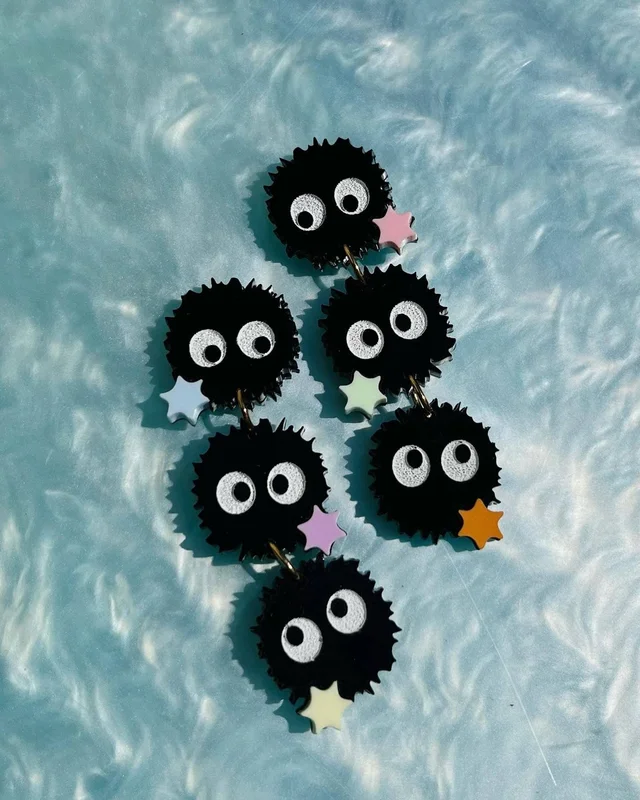 Anime Soot Sprite Ghibli Earrings