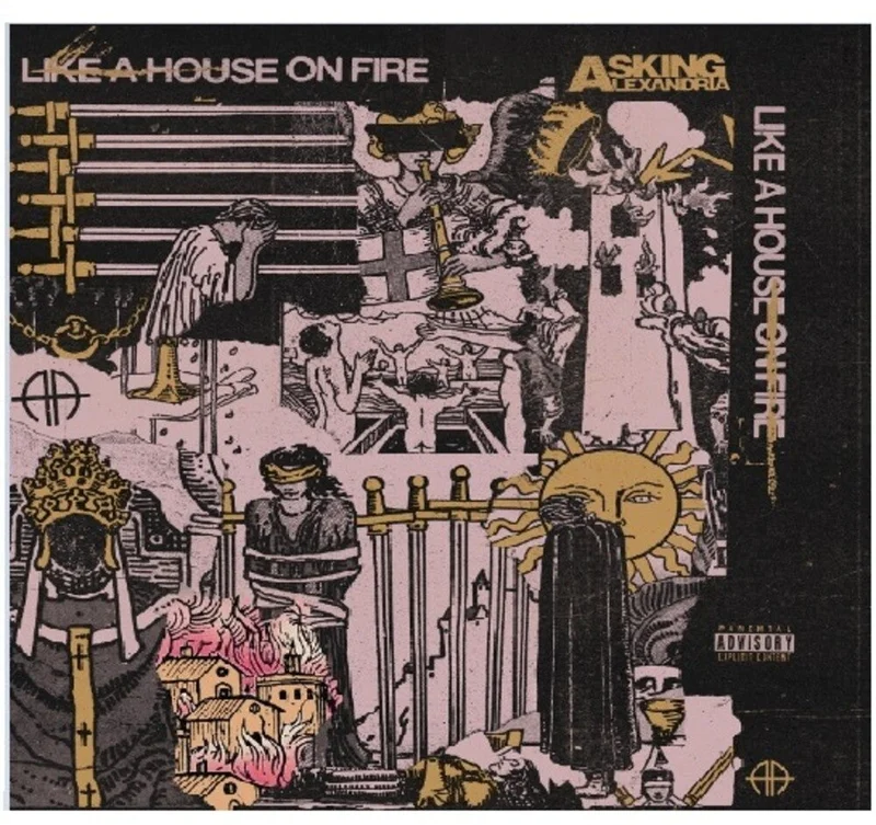 Asking Alexandria - Like A House On Fire [Indie Exclusive Limited Edition [Translucent Royal Blue w/ Pink Splatter LP]