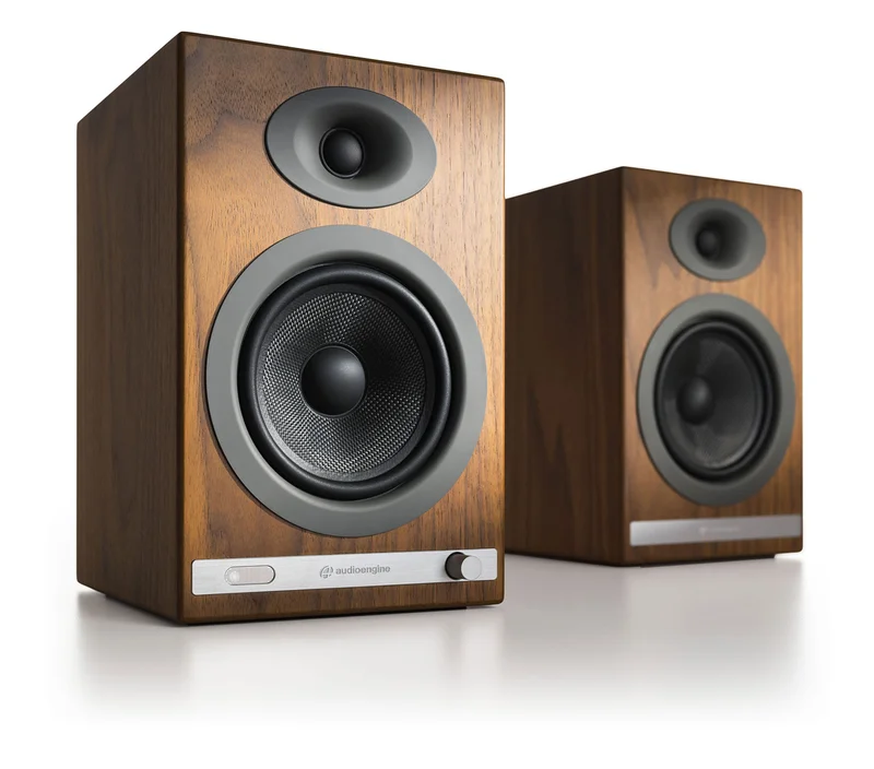 Audioengine HD5 Home Music System w/ Bluetooth aptX-HD Speakers Walnut