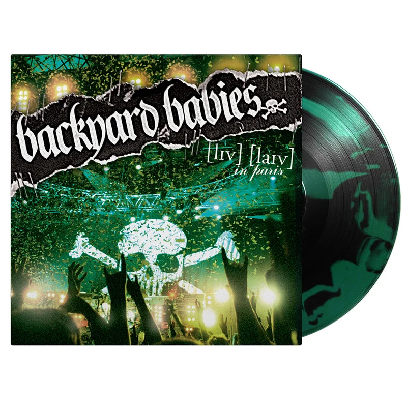 BACKYARD BABIES - Live Live In Paris (Reissue) - LP - 180g Black & Green Colour-in-Colour "Ink Spot" Vinyl [APR 3]