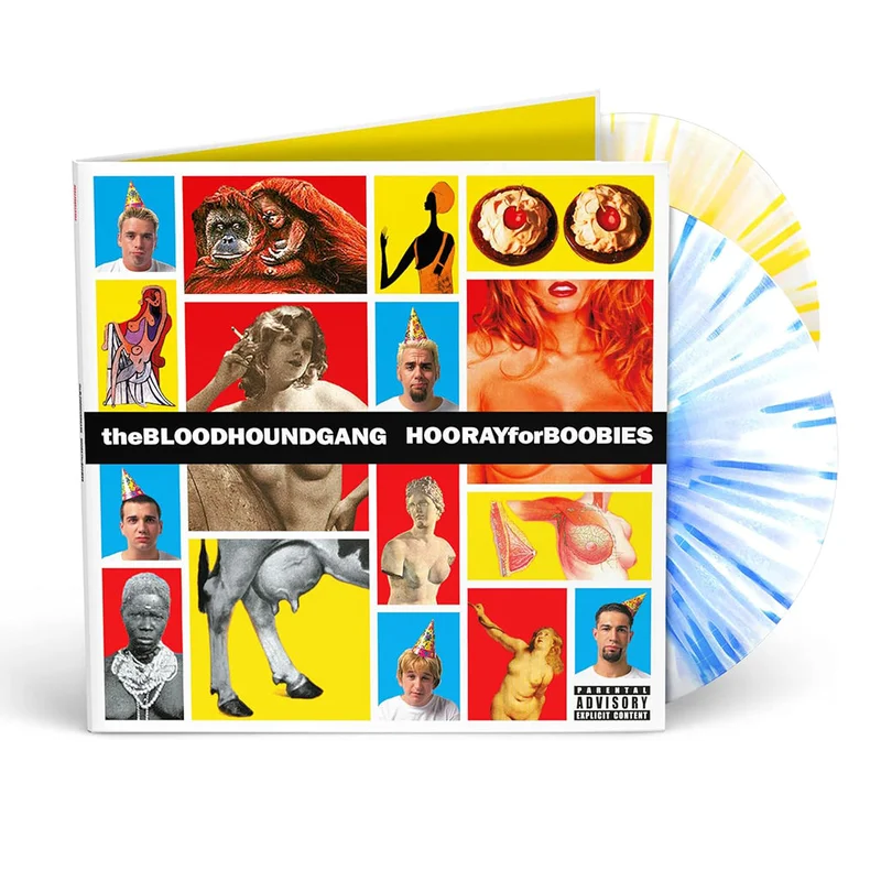 BLOODHOUND GANG - Hooray For Boobies (25th Anniversary Edition) - 2LP - White w/ Blue Splatter & White w/ Yellow Splatter Vinyl