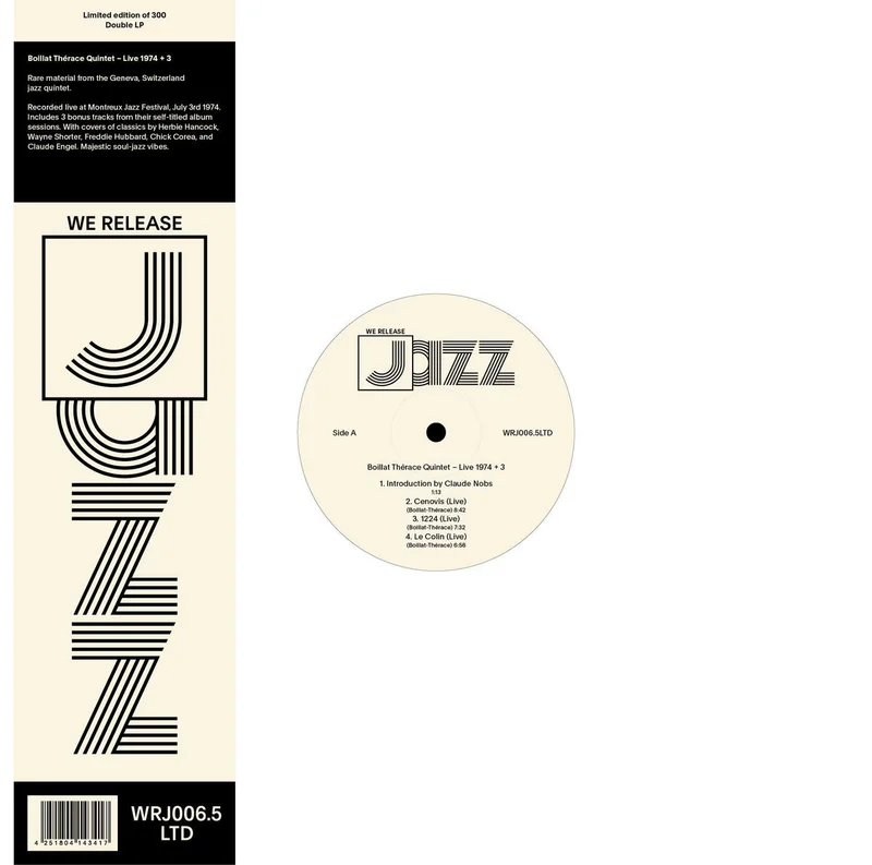 Boillat Thrace Quintet - Live 1974 + 3 (Vinyl 2LP)