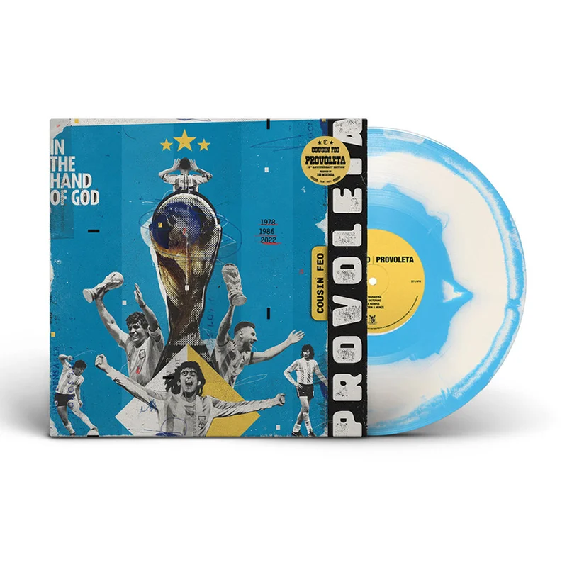 COUSIN FEO AND DRE MENDOZA - Provoleta (5th Anniversary) - LP - Blue & White Colour-in-Colour Vinyl