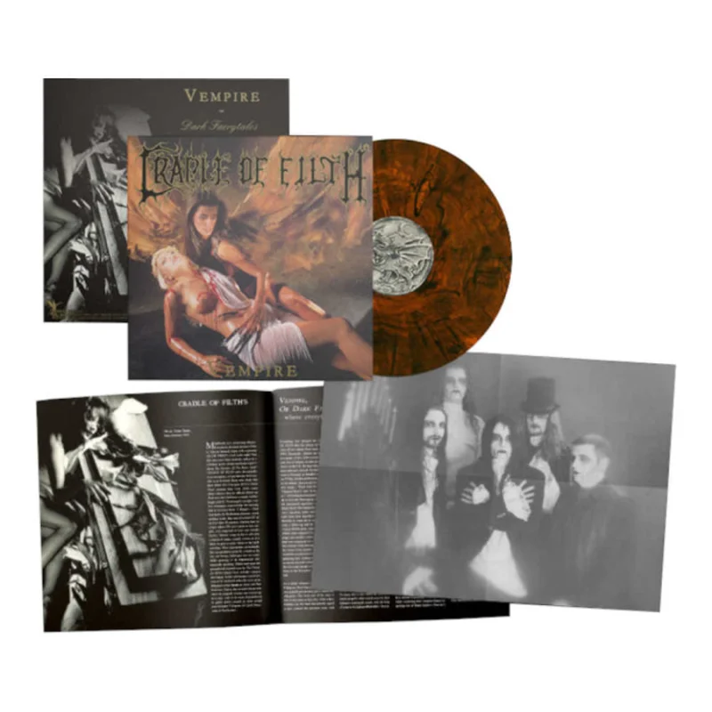 CRADLE OF FILTH - Vempire Or Dark Faerytales In Phallustein (Reissue with Double-sided A2 Poster) - LP - Transparent Orange/Black Marble Vinyl