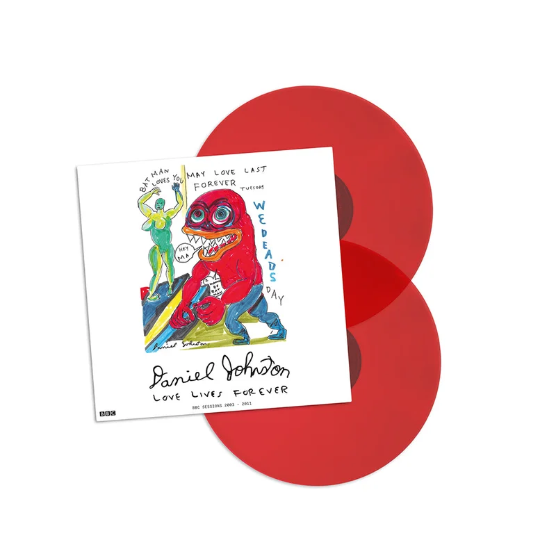 DANIEL JOHNSTON - Love Lives Forever (BBC Sessions 2003-2011) [Repress] - 2LP - Transparent Red Vinyl