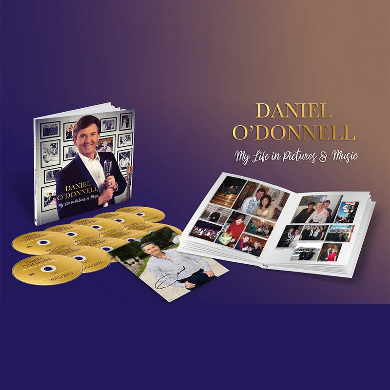 DANIEL O'DONNELL - My Life In Pictures & Music (with SIGNED Print) - 9CD + DVD Set in Hardback Book
