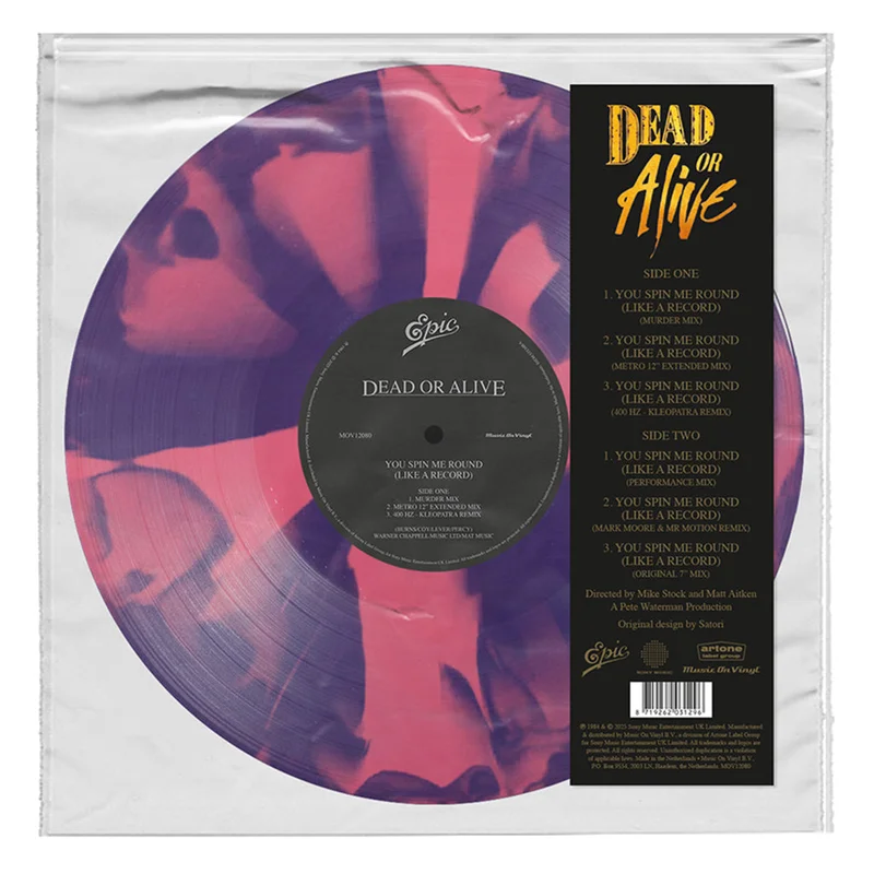 DEAD OR ALIVE - You Spin Me Round (Like a Record) (40th Anniversary Edition - Remixes EP) - 12'' - Purple & Pink Colour-in-Colour Vinyl