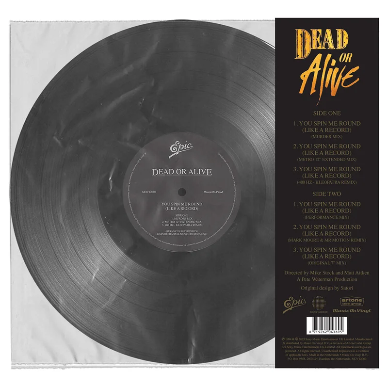 DEAD OR ALIVE - You Spin Me Round (Like A Record) [Reissue] - 12'' Remixes EP - Black Vinyl [MAR 20]