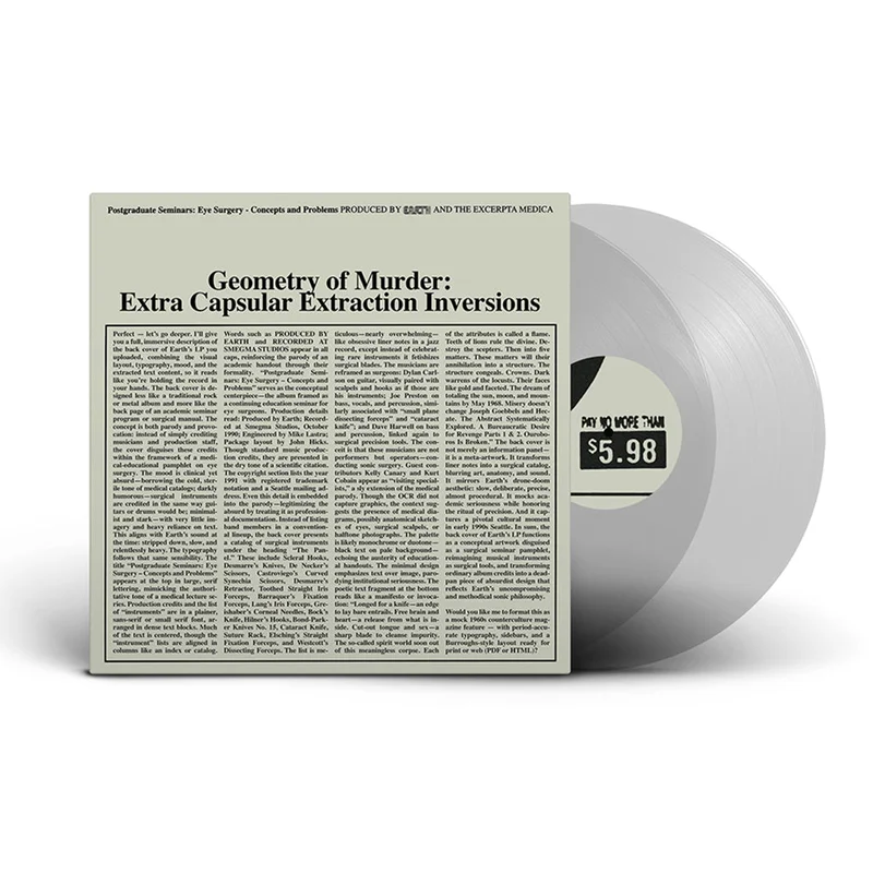EARTH X BLACK NOI$E - Geometry Of Murder: The Extra Capsular Extraction Inversions - 2LP - Crystal Clear Vinyl [MAR 20]