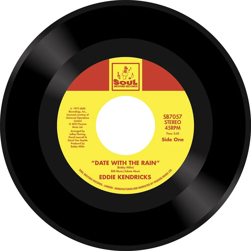 EDDIE KENDRICKS - Date With The Rain / Intimate Friends - 7-inch - Black Vinyl