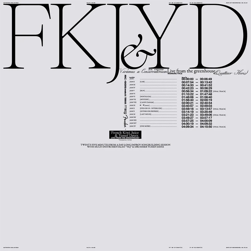 FKJ & YUSSEF DAYES - Live From The Greenhouse - LP - Vinyl [APR 3]