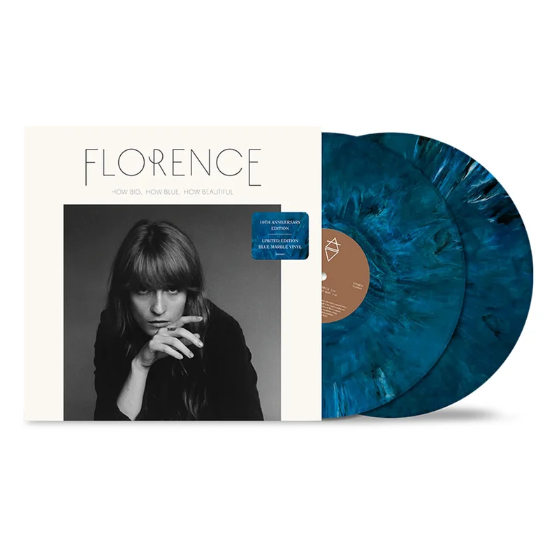 FLORENCE + THE MACHINE - How Big, How Blue, How Beautiful (10th Anniversary Edition) - 2LP - Blue Marble Vinyl