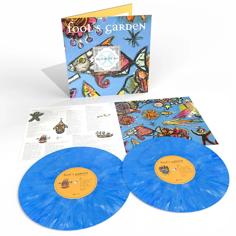FOOL'S GARDEN - Dish Of The Day (30th Anniversary Deluxe Edition) - 2LP - Blue & White Marble Vinyl