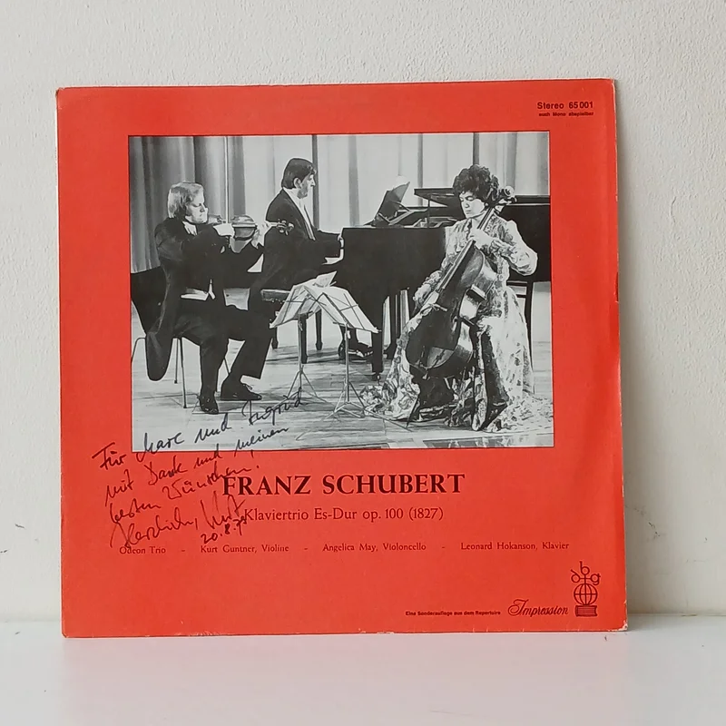Franz Schubert, Odeon Trio, Angelica May  Klaviertrio Es-Dur Op.100 (1827) (Used LP)