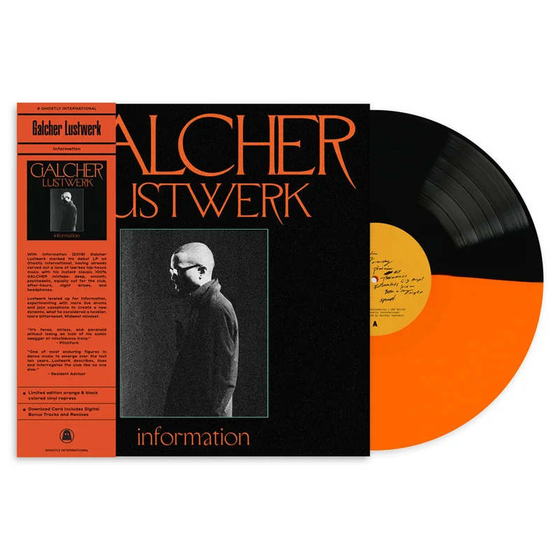 GALCHER LUSTWERK - Information (Ghostly 25 Year Anniversary Edition) - LP - Neon Orange & Black Vinyl