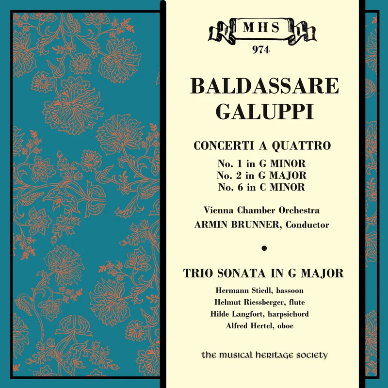Galuppi: Concerti A Quattro, Trio Sonata in G Major