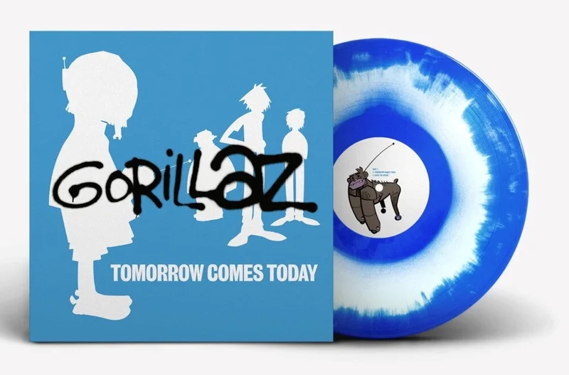 Gorillaz - Tomorrow Comes Today EP -  [white and blue color-in-color 12in vinyl / 4-track EP] - White & Blue Colour-in-Colour