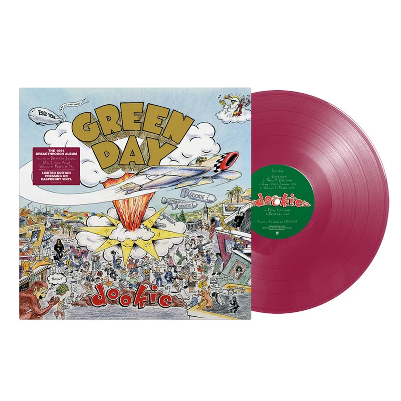 GREEN DAY - Dookie (Repress) - LP - 'Raspberry' Colour Vinyl