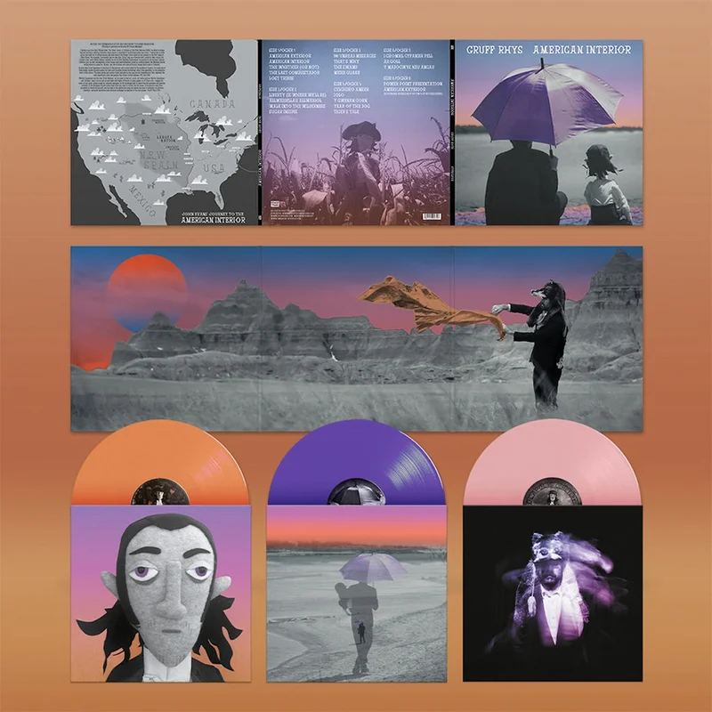 GRUFF RHYS - American Interior (2025 Remastered Deluxe Edition) - 3LP - Apricot / Purple / Ros Vinyl