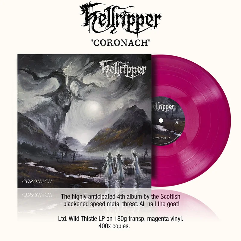 HELLRIPPER - Coronach - LP - 180g Transparent Magenta Coloured Vinyl [MAR 27]