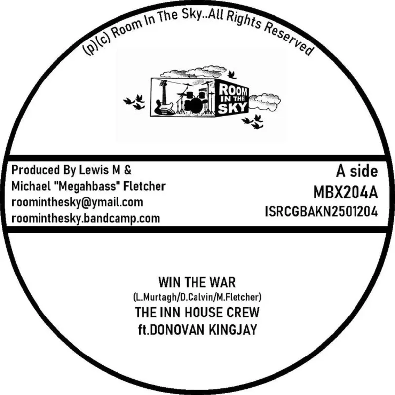 INN HOUSE CREW FT. DONOVAN KINGJAY & DEAN FRASER - Win The War/Train Tracks Dub - 7" - Black Vinyl [Record Store Day 2025]