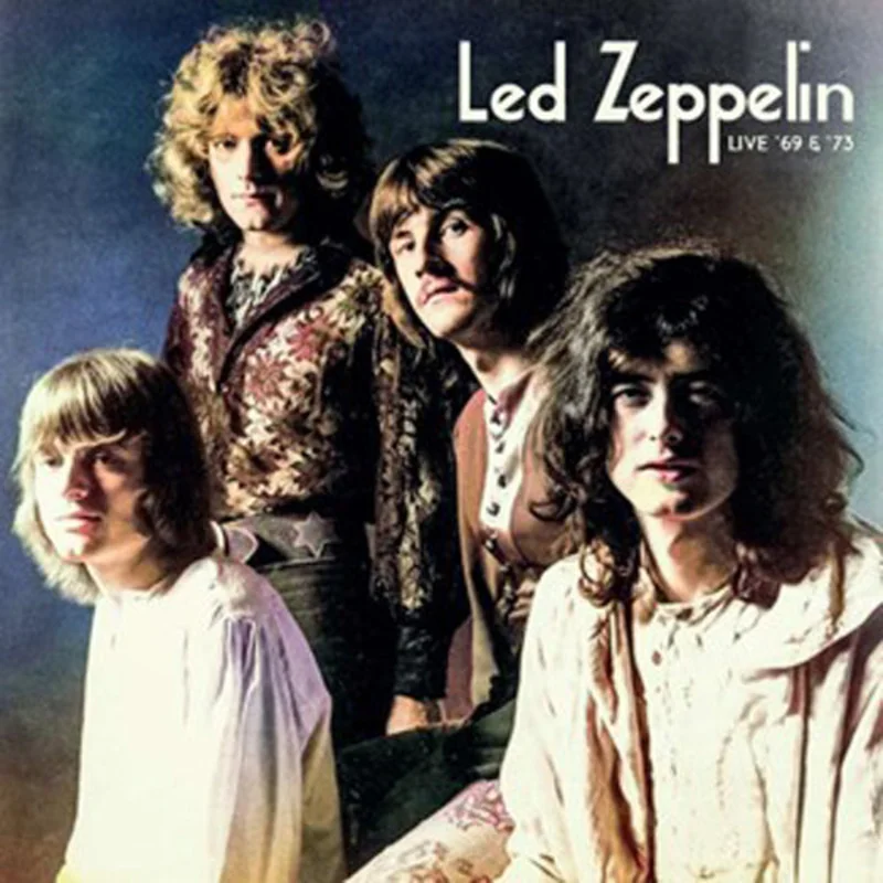 LED ZEPPELIN - Live 69 & 73 (w/ A2 Poster, Postcard & Replica Ticket Stub) - 4LP - Blue & White Splatter Vinyl Box Set