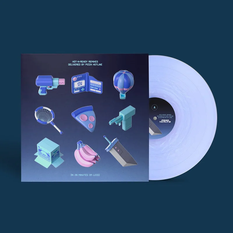 PIZZA HOTLINE - Hot-N-Ready Remixes Delivered By Pizza Hotline [In 20 Minutes Or Less] - 2LP - 'Neon Arcade Arctic Pearl' Coloured Vinyl [APR 3]