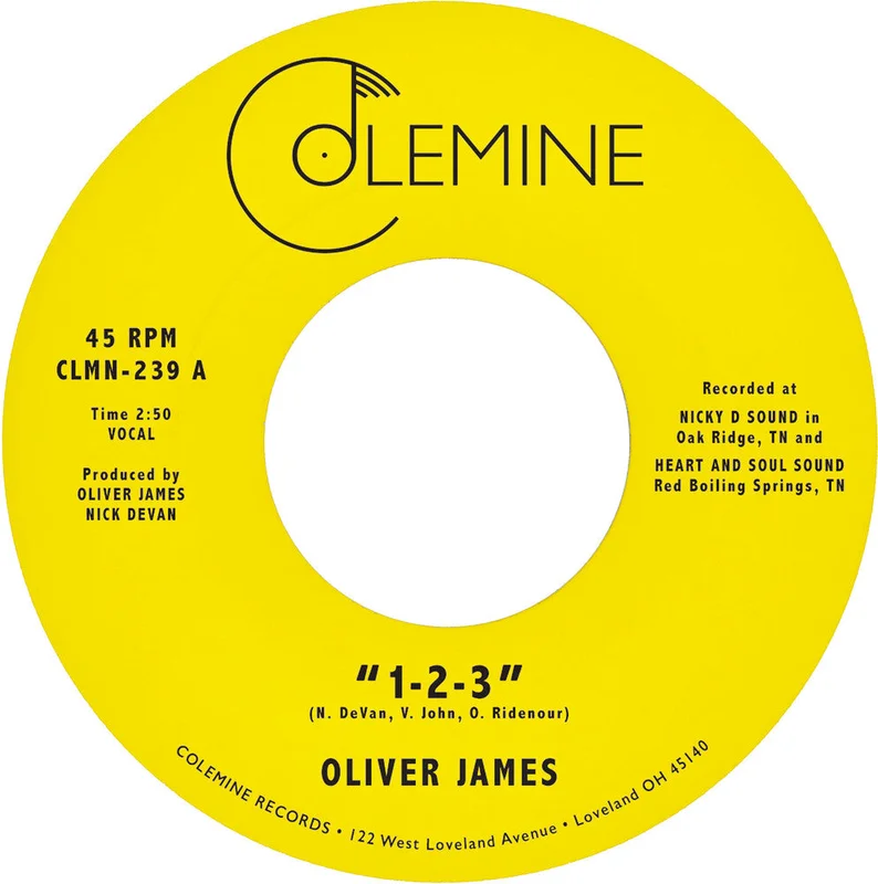 Pre-Order: Oliver James - 1-2-3 / Nothing Is Forever [7" Vinyl]