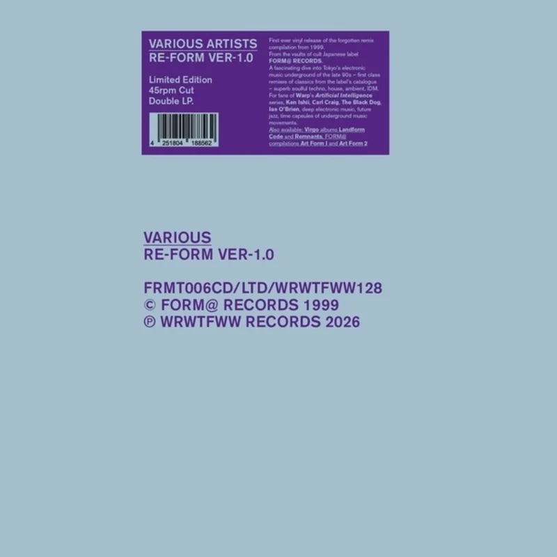 Pre-Order: Re-Form Ver-1.0 / Various - Re-Form Ver-1.0 / Various [LP]