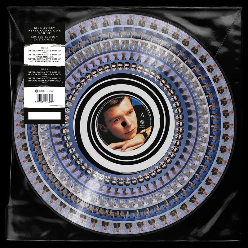 RICK ASTLEY - Never Gonna Give You Up (Reissue) - 12'' EP - Zoetrope Picture Disc Vinyl