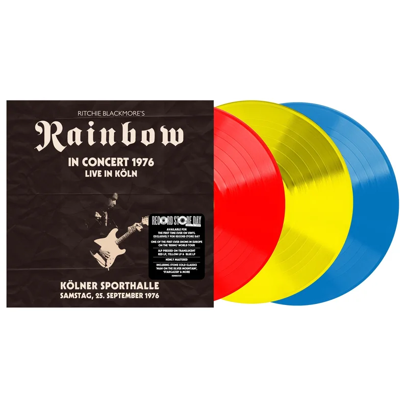 RITCHIE BLACKMORES RAINBOW - Live from Kln 1976 - 3LP - Translucent Red, Yellow & Blue Vinyl [Record Store Day 2026]