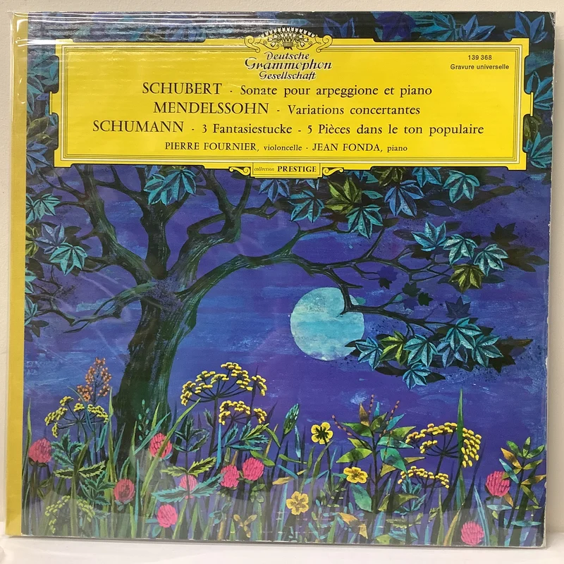Schubert / Mendelssohn / Schumann / Fournier / Fonda  Sonate Pour Arpeggione Et Piano / Variations Concertantes / 3 Fantasiestucke - 5 Pices Dans Le Ton Populaire - LP