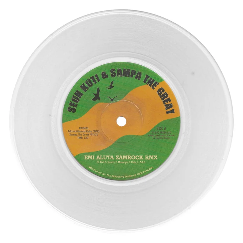 SEUN KUTI & SAMPA THE GREAT - Emi Aluta Zamrock Remix / Emi Aluta 45 Edit - 7'' - Clear Vinyl