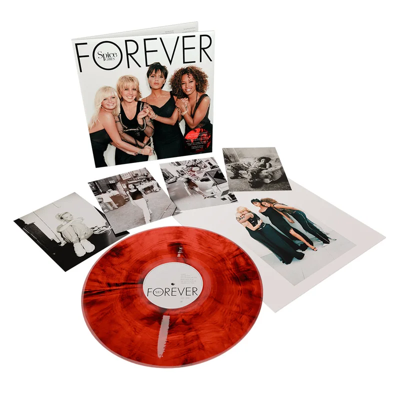 SPICE GIRLS - Forever25 (25th Anniversary Edition w/ 4 Art Prints) - LP - Red & Black Marble Colour Vinyl
