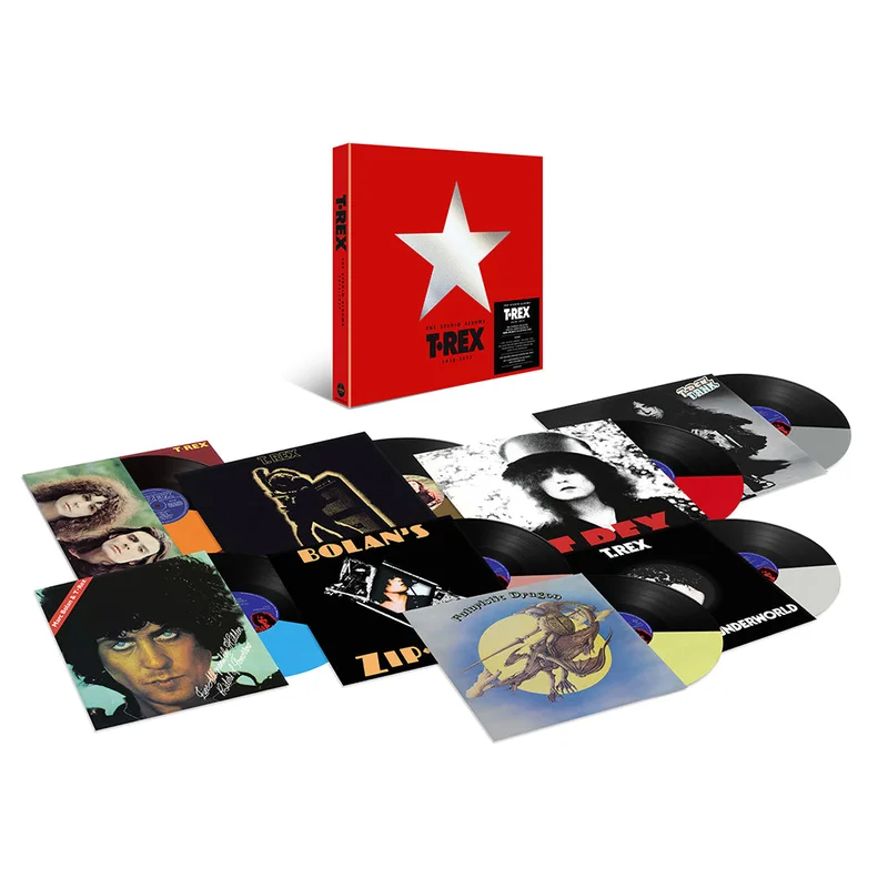 T.REX - The Studio Albums 1970 -1977 (Super Deluxe) - 8LP - Half-Coloured / Half-Black Vinyl Box Set