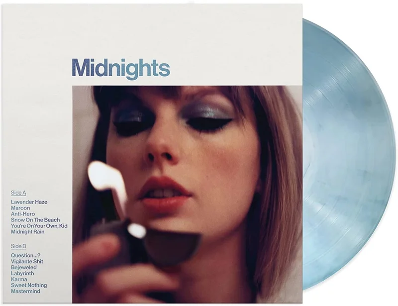 Taylor Swift Midnights Moonstone Blue Marbled Vinyl
