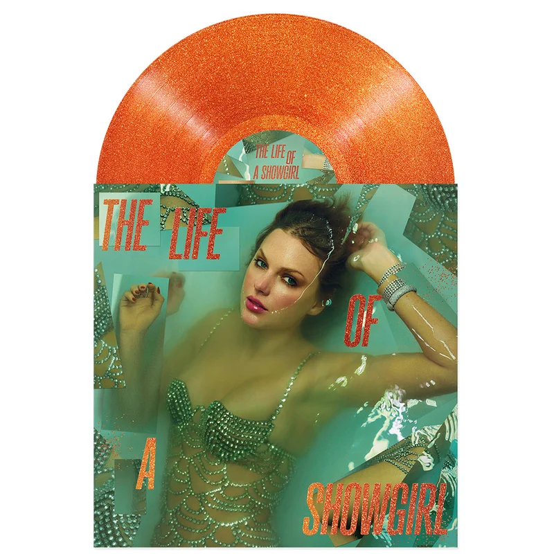 TAYLOR SWIFT - The Life Of A Showgirl: Sweat And Vanilla Perfume - LP - 'Portofino Orange Glitter' Vinyl