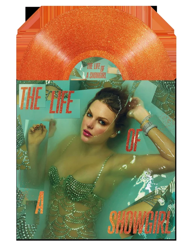Taylor Swift The Life of a Showgirl: Sweat And Vanilla Perfume Portofino Orange Glitter Vinyl