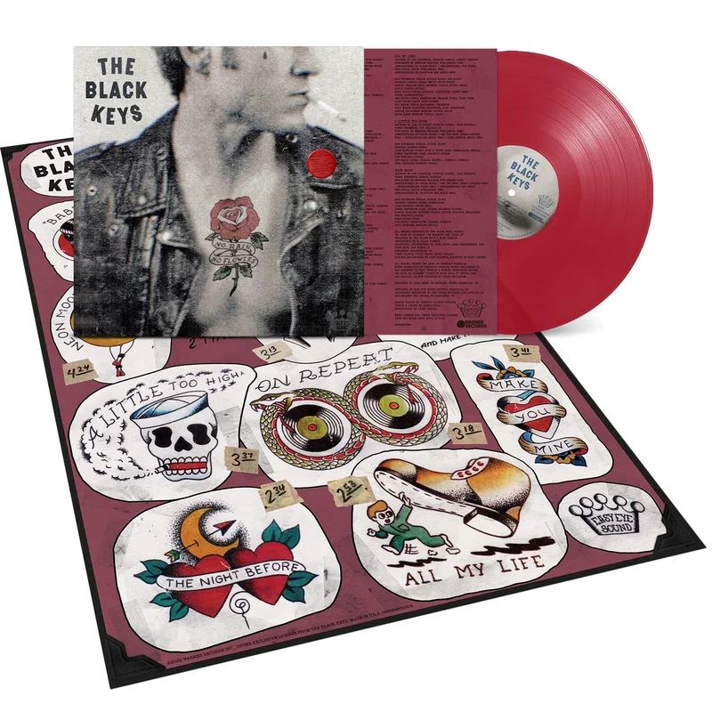 THE BLACK KEYS - No Rain, No Flowers (with fold-out Poster) - LP - Ruby Red Vinyl