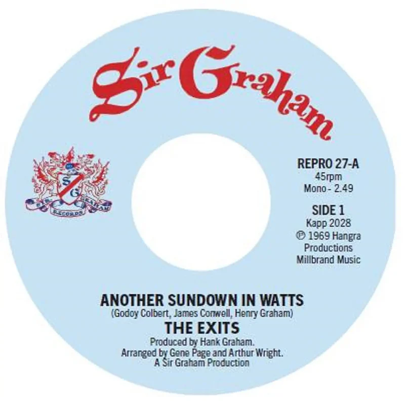 THE EXITS - Another Sundown In Watts / I Don't Want to Hear It (Reissue) - 7'' - Vinyl