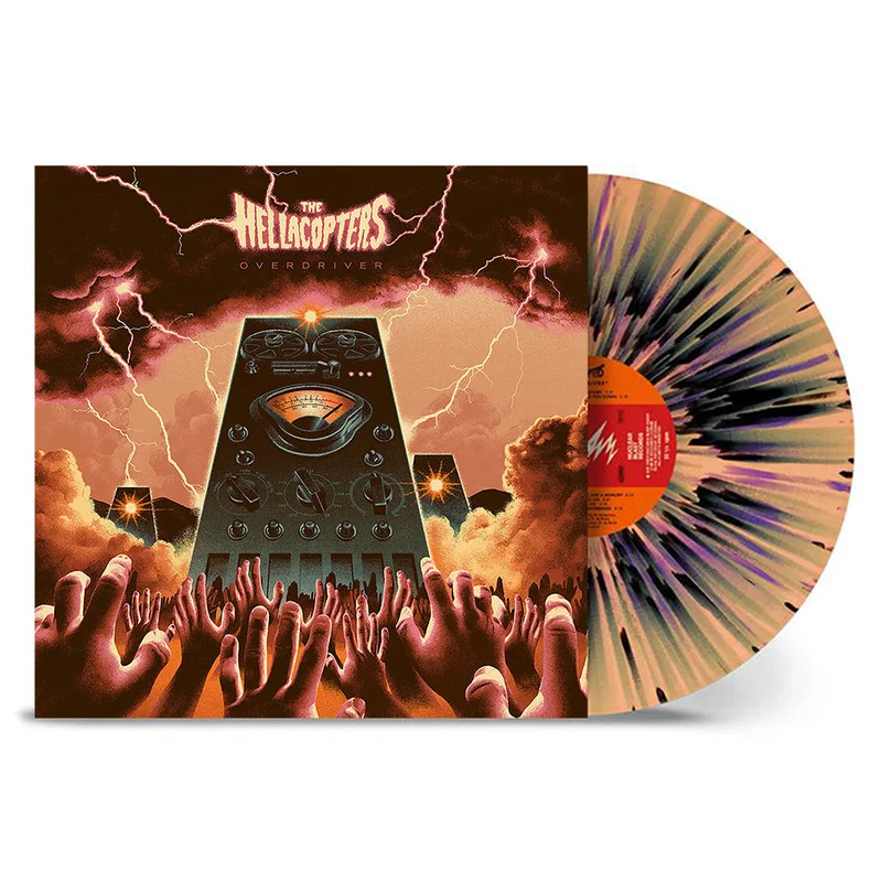 THE HELLACOPTERS - Overdriver (with Poster) - LP - Apricot, Purple & Black Splatter Vinyl