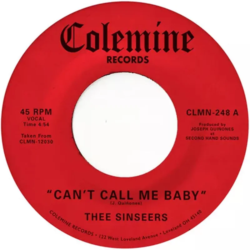 THEE SINSEERS - Can't Call Me Baby / Take A Chance - 7'' - Opaque Red Vinyl [DEC 13]