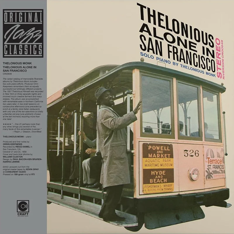 THELONIOUS MONK - Thelonious Alone In San Francisco (Original Jazz Classics Series) - LP - Deluxe 180g Black Vinyl [APR 3]