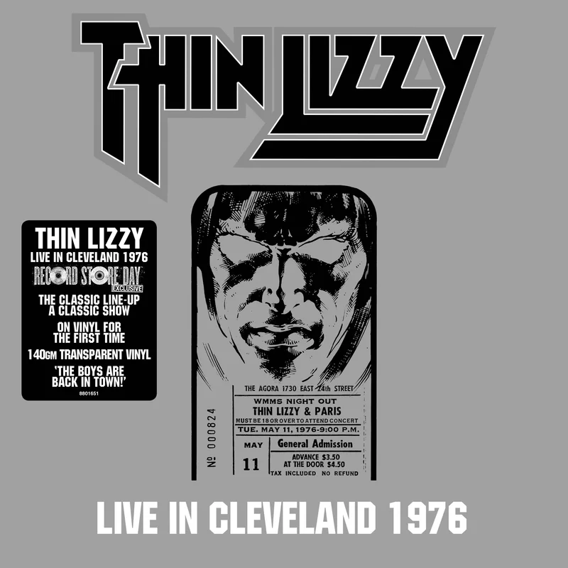 THIN LIZZY - Live in Cleveland 1976 - 2LP - 140g Transparent Vinyl [Record Store Day 2026]