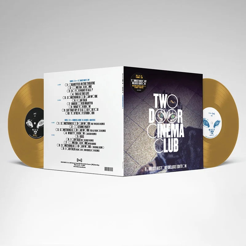 TWO DOOR CINEMA CLUB - Tourist History (15th Anniversary Deluxe Edition) - 2LP - Gold Colour Vinyl