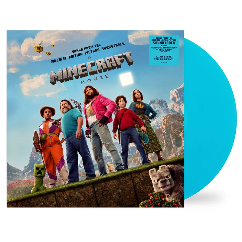 VARIOUS - A Minecraft Movie (Songs from the Original Soundtrack) - LP - IAm Steve Teal Colour Vinyl