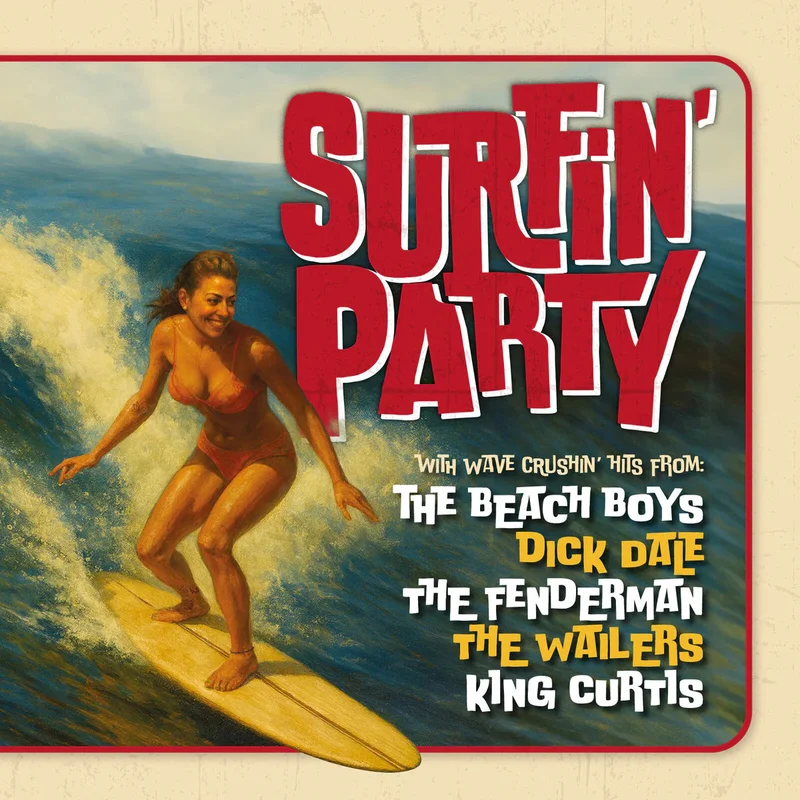 VARIOUS - Surfin' Party - LP - 180g Crystal Clear & Solid Blue Coloured Vinyl